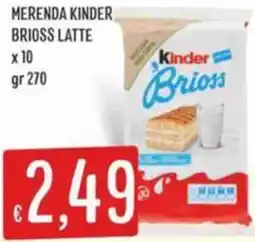 Sisa Merenda kinder brioss latte offerta