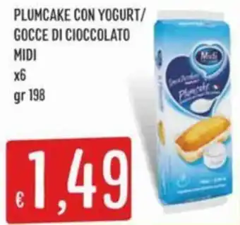 Sisa Plumcake con yogurt/ gocce di cioccolato MIDI offerta