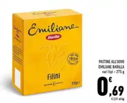 Conad Pastine all'uovo emiliane BARILLA offerta