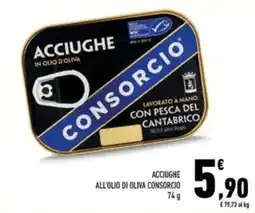 Conad Acciughe all'olio di oliva CONSORCIO offerta