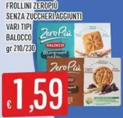 Sisa Frollini zeropiù senza zuccheri aggiunti BALOCCO offerta