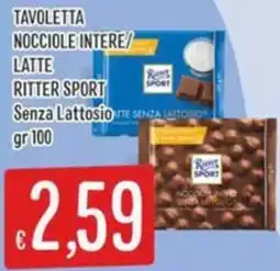 Sisa Tavoletta nocciole intere/ latte RITTER SPORT offerta