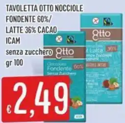 Sisa Tavoletta otto nocciole fondente 60%/ latte 36% cacao icam offerta