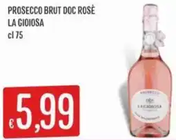 Sisa Prosecco brut doc rosè LA GIOIOSA offerta