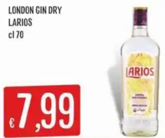 Sisa London gin dry LARIOS offerta