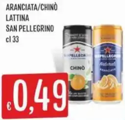 Sisa Aranciata/chino lattina SAN PELLEGRINO offerta