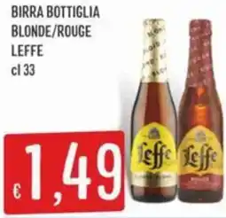 Sisa Birra bottiglia blonde/rouge LEFFE offerta
