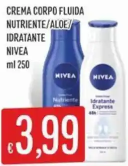 Sisa Crema corpo fluida nutriente/aloe/ idratante NIVEA offerta