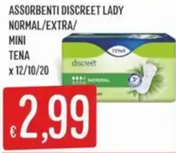 Sisa Assorbenti discreet lady normal/extra/ mini TENA offerta