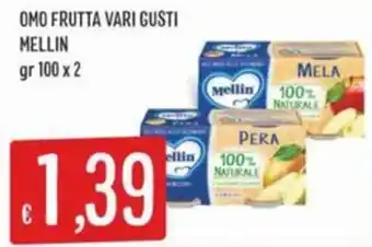 Sisa Omo frutta vari gusti MELLIN offerta