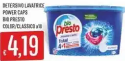 Sisa Detersivo lavatrice power caps bio presto color/classico x18 offerta