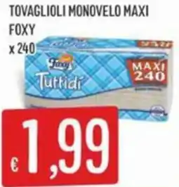 Sisa Tovaglioli monovelo maxi FOXY offerta