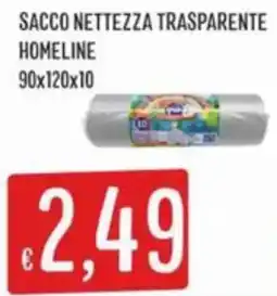Sisa Sacco nettezza trasparente HOMELINE offerta
