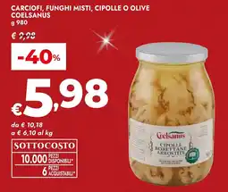 Bennet Carciofi, funghi misti, cipolle o olive COELSANUS offerta