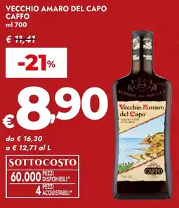 Bennet Vecchio amaro del capo CAFFO offerta