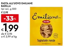 Bennet Pasta all'uovo emiliane BARILLA offerta