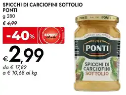 Bennet Spicchi di carciofini sottolio PONTI offerta
