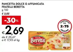 Bennet Pancetta dolce o affumicata fratelli BERETTA offerta