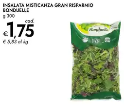 Bennet Insalata misticanza gran risparmio BONDUELLE offerta