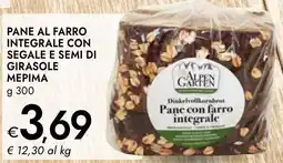 Bennet Pane al farro integrale con segale e semi di girasole MEPIMA offerta