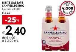 Bennet Bibite gassate SANPELLEGRINO offerta