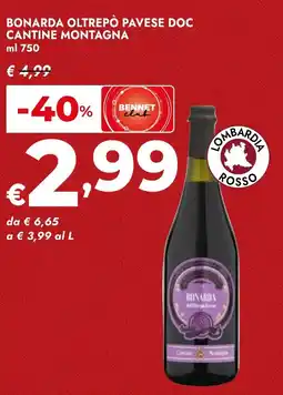 Bennet Bonarda oltrepò pavese doc CANTINE MONTAGNA offerta
