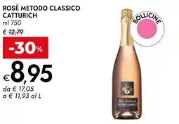 Bennet Rosè metodo classico CATTURICH offerta