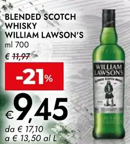 Bennet Blended scotch whisky WILLIAM LAWSON'S offerta