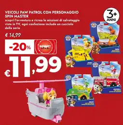 Bennet Veicoli paw patrol con personaggio SPIN MASTER offerta