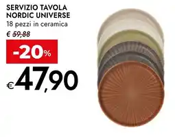 Bennet Servizio tavola nordic universe offerta