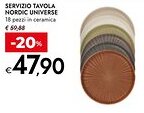Bennet Servizio tavola nordic universe offerta