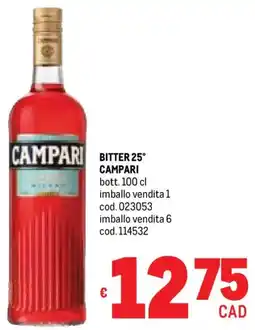 Metro Campari bitter 25° CAMPARI offerta