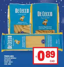 Metro Pasta di semola DE CECCO offerta