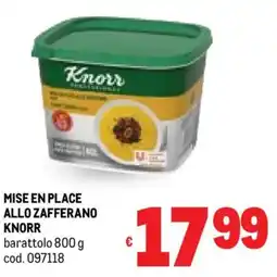 Metro Mise en place allo zafferano KNORR offerta