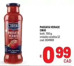 Metro Passata verace CIRIO offerta