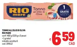 Metro Tonno all'olio di oliva RIO MARE offerta