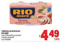 Metro Tonno all'olio di oliva RIO MARE offerta