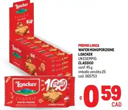 Metro Wafer monoporzione LOACKER offerta