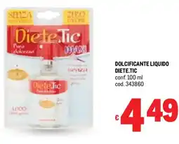 Metro Dolcificante liquido DIETE.TIC offerta