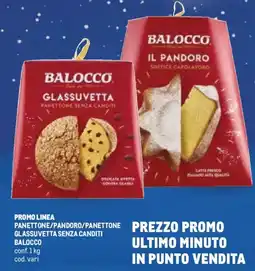 Metro Panettone/pandoro/panettone glassuvetta senza canditi BALOCCO offerta