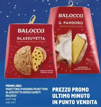 Metro Panettone/pandoro/panettone glassuvetta senza canditi BALOCCO offerta