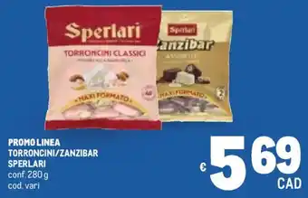 Metro Torroncini/zanzibar SPERLARI offerta