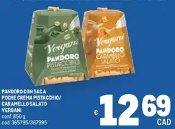 Metro Pandoro con saca poche crema pistacchio/ caramello salato VERGANI offerta