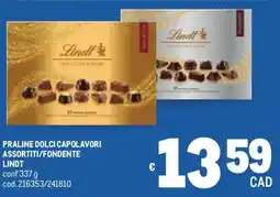 Metro Praline dolci capolavori assortiti/fondente LINDT offerta