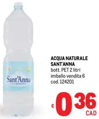 Metro Acqua naturale SANT'ANNA offerta