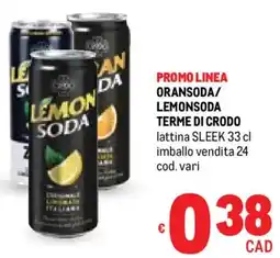 Metro Oransoda/ lemonsoda terme di crodo offerta