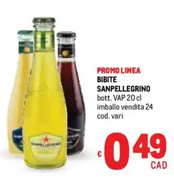 Metro Bibite SANPELLEGRINO offerta