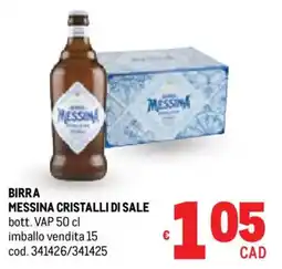 Metro Birra MESSINA CRISTALLI DI SALE offerta