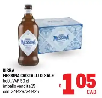 Metro Birra MESSINA CRISTALLI DI SALE offerta