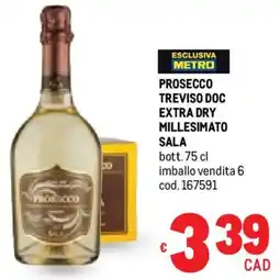 Metro Prosecco treviso doc extra dry millesimato SALA offerta